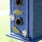 Glitzhome® 24.25" Oversized Washed Blue 3-Tiered Solid Wood Villa Birdhouse